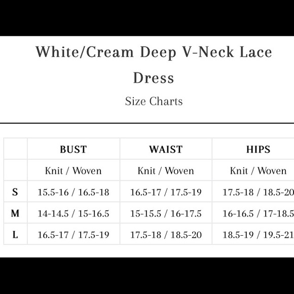 LAST 1! White/Cream Deep V Lace Dress - Picture 8 of 8
